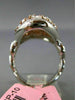 ESTATE EXTRA LARGE 3.71CT WHITE & PINK DIAMOND 18KT GOLD OVAL INFINITY LOVE RING