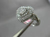 ESTATE 1.23CT ROUND & HEART DIAMOND 18KT WHITE GOLD HEART SHAPE DOUBLE HALO RING