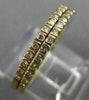ESTATE .36CT DIAMOND 18KT YELLOW & ROSE GOLD SEMI ETERNITY DOUBLE STACKABLE RING
