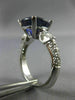 ESTATE LARGE 7.47CT DIAMOND & AAA SAPPHIRE 14K WHITE GOLD ENGAGEMENT RING #26394
