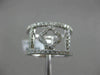 ESTATE WIDE .71CT DIAMOND 18KT WHITE GOLD 3D OPEN FLOWER FUN DOUBLE LOVE RING