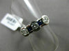 ESTATE .85CT DIAMOND & SAPPHIRE 14KT WHITE GOLD 3D SEMI BEZEL ANNIVERSARY RING