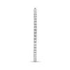 EXTRA LARGE 7CT DIAMOND 14KT WHITE GOLD CLASSIC INSIDE OUT HOOP HANGING EARRINGS