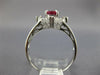 ESTATE .85CT DIAMOND & AAA RUBY 18KT WHITE GOLD 3D ROUND SQUARE ENGAGEMENT RING