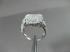 ESTATE LARGE 1.13CT DIAMOND 14KT WHITE GOLD PAVE FILIGREE SQUARE RING BEAUTIFUL!