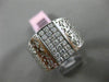 ESTATE WIDE .72CT DIAMOND 14KT WHITE GOLD 3D HANDCRAFTED 3 ROW FILIGREE RING