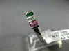ESTATE 1.09CT DIAMOND & MULTI GEM 14KT WHITE GOLD 3D RAINBOW CHANNEL FUN RING