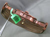 ESTATE .11CT DIAMOND 18K ROSE GOLD 3D HEART MESH STAINLESS STEEL BANGLE BRACELET