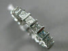 ESTATE 2.20CT PRINCESS DIAMOND 14KT WHITE GOLD 3D ETERNITY ANNIVERSARY RING 2591
