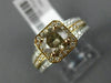 2.1CT WHITE & CHOCOLATE FANCY DIAMOND 14K WHITE & ROSE GOLD HALO ENGAGEMENT RING