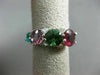 ESTATE 3.88CT DIAMOND & AAA MULTI COLOR TOURMALINE 14KT WHITE GOLD JOURNEY RING