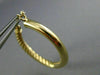 ESTATE 14KT YELLOW GOLD 3D DOUBLE SIDED ROPE CLASSIC HOOP EARRINGS #25144