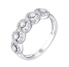 ESTATE 0.4CT DIAMOND 14KT WHITE GOLD ROUND 3D INFINITY SEMI ETERNITY LOVE RING
