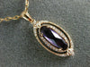 ESTATE 1.15CT DIAMOND & AAA AMETHYST 14KT ROSE GOLD 3D OVAL FILIGREE PENDANT