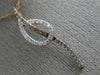 ESTATE .24CT WHITE & CHOCOLATE FANCY DIAMOND 14KT ROSE GOLD 3D ELONGATED PENDANT