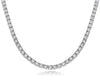 LARGE 8.30CT DIAMOND 14KT WHITE GOLD 3D ROUND CLASSIC ETERNITY TENNIS NECKLACE