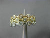 ESTATE 1.44CT DIAMOND 14KT TRI COLOR GOLD ETOILE BEZEL ETERNITY ANNIVERSARY RING