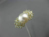 WIDE .58CT DIAMOND & SOUTH SEA PEARL 14KT YELLOW GOLD MULTI ROW BOW TIE FUN RING