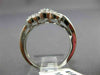 ESTATE WIDE .46CT DOUBLE HEART DIAMOND 14KT WHITE GOLD COCKTAIL RING #16912