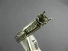 ANTIQUE .40CT DIAMOND 18KT WHITE GOLD 3D ROUND SEMI MOUNT ENGAGEMENT RING #22417