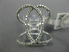 ESTATE LARGE .45CT DIAMOND 14KT WHITE GOLD 3D INFINITY DOUBLE OVAL LOVE RING