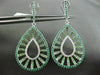 ESTATE LARGE .85CT DIAMOND & MULTI GEM 14KT WHITE GOLD FILIGREE CLIP ON EARRINGS