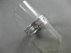 ESTATE WIDE DIAMOND 14KT WHITE GOLD MATTE & SHINY ETERNITY WEDDING RING #12487