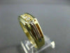 ESTATE WIDE .30CT DIAMOND 14KT TWO TONE GOLD SQUARE 3 STONE GYPSY RING #10911