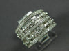 ESTATE WIDE 1.10CT DIAMOND 14KT WHITE GOLD 3D ETOILE MULTI ROW ANNIVERSARY RING
