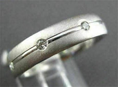 ESTATE WIDE .24CT DIAMOND 14K WHITE GOLD ETOILE ANNIVERSARY RING STUNNING #14824