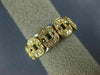 ESTATE WIDE .22CT DIAMOND 18KT WHITE & ROSE GOLD 3D SQUARE HALO ANNIVERSARY RING