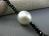 ESTATE LONG HANDCRAFTED AAA SOUTH SEA PEARL & BLACK SPINAL BY THE YARD NECKLACE