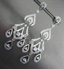 ESTATE LARGE 1.05CT DIAMOND 18KT WHITE GOLD PEAR SHAPE FLOATING HANGING EARRINGS