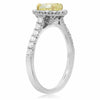 1.71CT WHITE & FANCY CANARY DIAMOND 18KT YELLOW GOLD & PLATINUM ENGAGEMENT RING