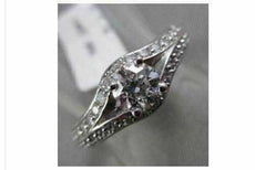 ANTIQUE ROUND DIAMOND 1.10CT 14KT WHITE GOLD ENGAGEMENT FRIENDSHIP RING