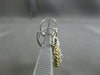 ESTATE LARGE .52CT DIAMOND 14KT WHITE & YELLOW GOLD 3D CIRCULAR CLUSTER EARRINGS