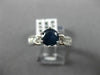 ESTATE 1.54CT DIAMOND & AAA SAPPHIRE 18KT WHITE GOLD 3D ENGAGEMENT RING #26393