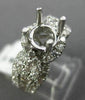 ESTATE 1.85CT ROUND & BAGUETTE DIAMOND 18K WHITE GOLD SEMI MOUNT ENGAGEMENT RING