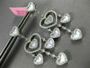 LARGE 3.48CT ROUND & BAGUETTE DIAMOND 18KT WHITE GOLD HEART CHANDELIER EARRINGS