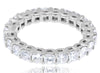 2.59CT DIAMOND 18KT WHITE GOLD 3D CUSHION SHARED PRONG ETERNITY ANNIVERSARY RING