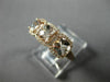 ESTATE WIDE 2.51CT DIAMOND & AAA MORGANITE 14KT ROSE GOLD 3D 3 STONE FUN RING