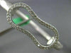 ESTATE LARGE .75CT DIAMOND 18K WHITE GOLD MATTE & SHINY HUG LOVE BANGLE BRACELET