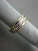 ESTATE WIDE 6mm HAND CRAFTED 18KT TWO TONE GOLD WEDDING ANNIVERSARY BAND SHARP!!