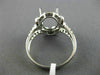 ESTATE LARGE .80CT DIAMOND 14KT WHITE GOLD OVAL HALO SEMI MOUNT ENGAGEMENT RING