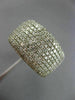 ESTATE LARGE 2.0CT DIAMOND 14K WHITE GOLD 3D PAVE SEMI ETERNITY ANNIVERSARY RING