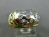 ESTATE WIDE .69CT DIAMOND 14KT WHITE & YELLOW GOLD MULTI ROW ETOILE RING #3330