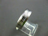 ESTATE WIDE 14KT WHITE GOLD SOLID MATTE & SHINY LOOK MENS WEDDING RING #1321