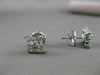 ANTIQUE 1.13CT DIAMOND PEAR CLUSTER 14K WHITE GOLD EARRINGS PEAR & ROUNDS #17126