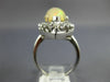 ANTIQUE LARGE 2.75CT DIAMOND & AAA OPAL 14KT WHITE GOLD 3D PEAR SHAPE RING #1049