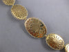 ESTATE LARGE .18CT DIAMOND 14K YELLOW GOLD 3D WOVEN MULTI LINK OVAL FUN BRACELET